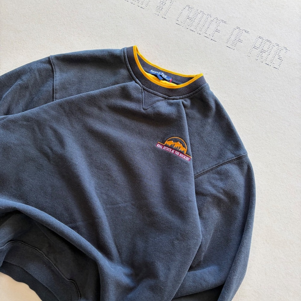 Y2K Striped collar Crewneck Sweatshirt